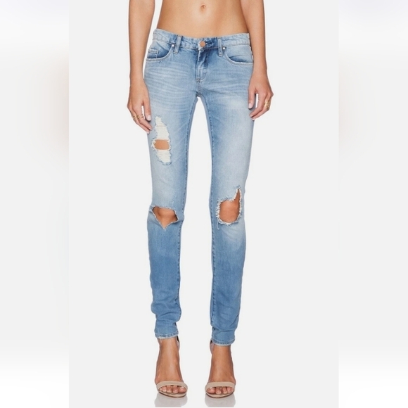 Blank NYC Denim - Blank NYC Skinny Classique Acid Wash Destroyed Distressed Skinny Jeans Size 26